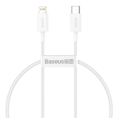 Кабель USB-C BASEUS Superior Series Fast Charging, Type-C - Lightning, 20W, 2 м, белый - 1