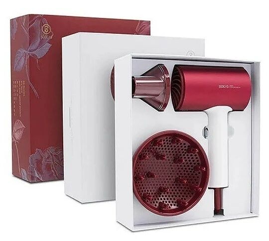 Фен для волос Soocas H5 Anion Hair Dryer (Red) RU с диффузором - 5