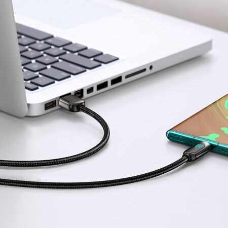 Кабель USB BASEUS Display Fast Charging, USB - Type-C, 66W, 1 м, черный - 2