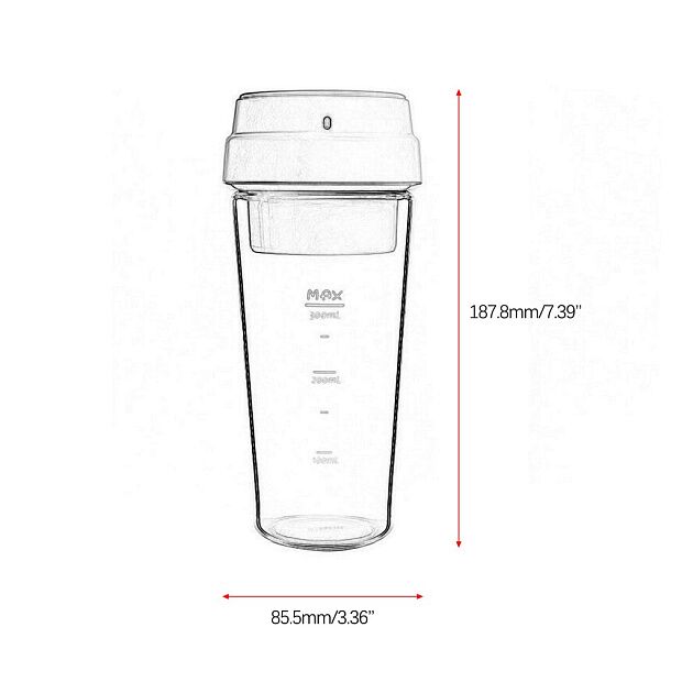 Беспроводной блендер 17PIN Star Fruit Cup 0.4L (White/Белый) - 3