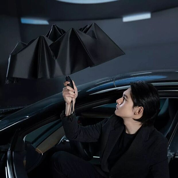 Зонт Yougi UREVO Quanneng Big Start-Rain Umbrella (Black) - 4