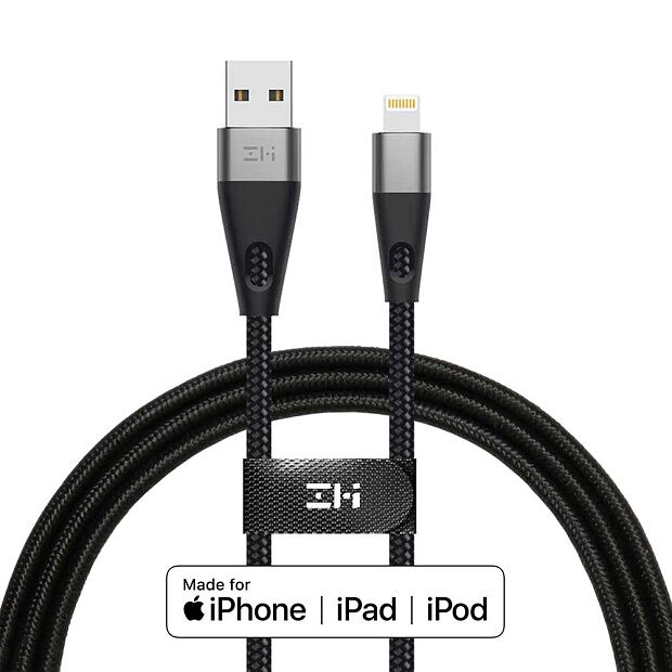 Кабель ZMI USB/Lightning MFi 100 см AL806 (Black) - 4