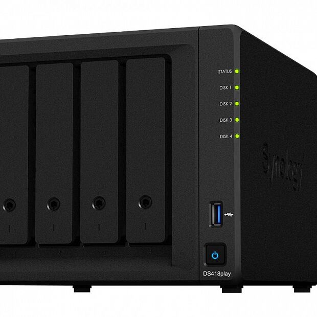 Сетевое хранилище Synology Ds418play DualCore 4-Bay Nas Network Storage Server (Black/Черный) - 2