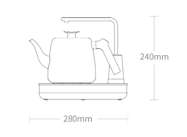 Чайный набор (Подставка-подогреватель,чайник) Xiaomi Ming Hao Stainless Steel Smart On The Kettle - 2
