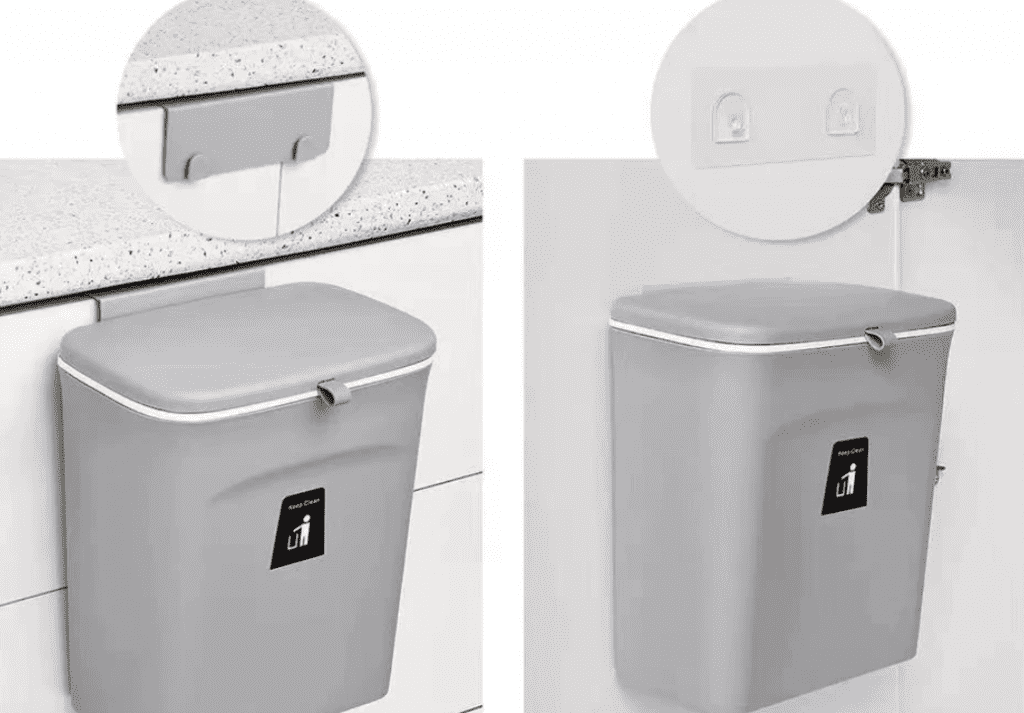 Варианты установки мусорного ведра Six Percent Slider Wall-Mounted Trash Bucket