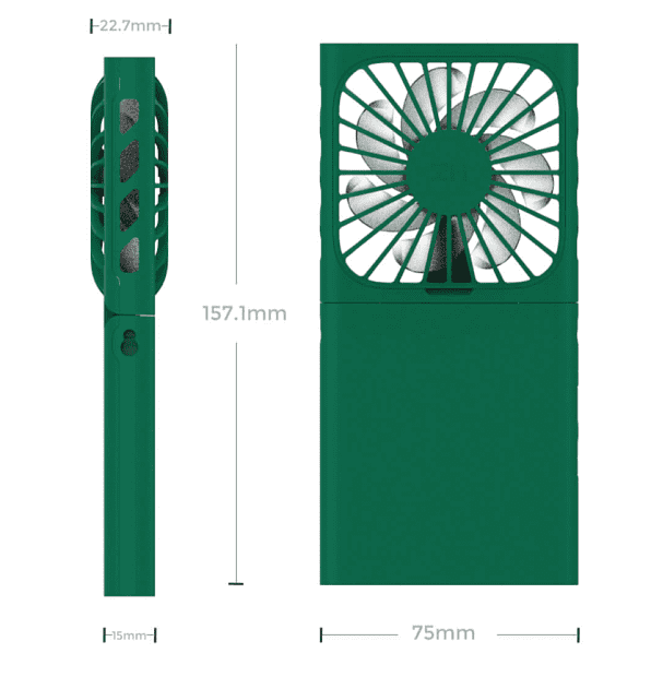 Портативный складной вентилятор ZMI neck hanging folding AF217, green - 2